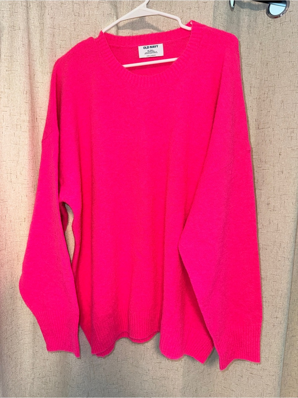 Old Navy Bright Pink Crewneck Sweater